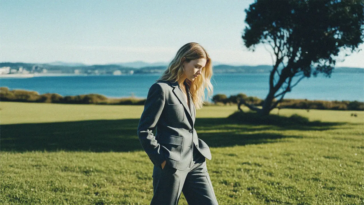 Two people are lying in the snow making snow angels.